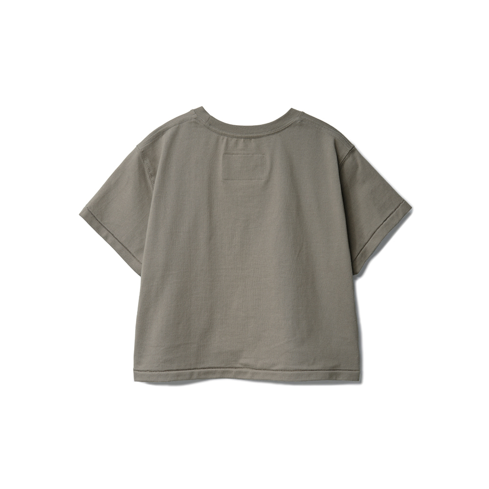 Essential Crop T-Shirts Misty Gray