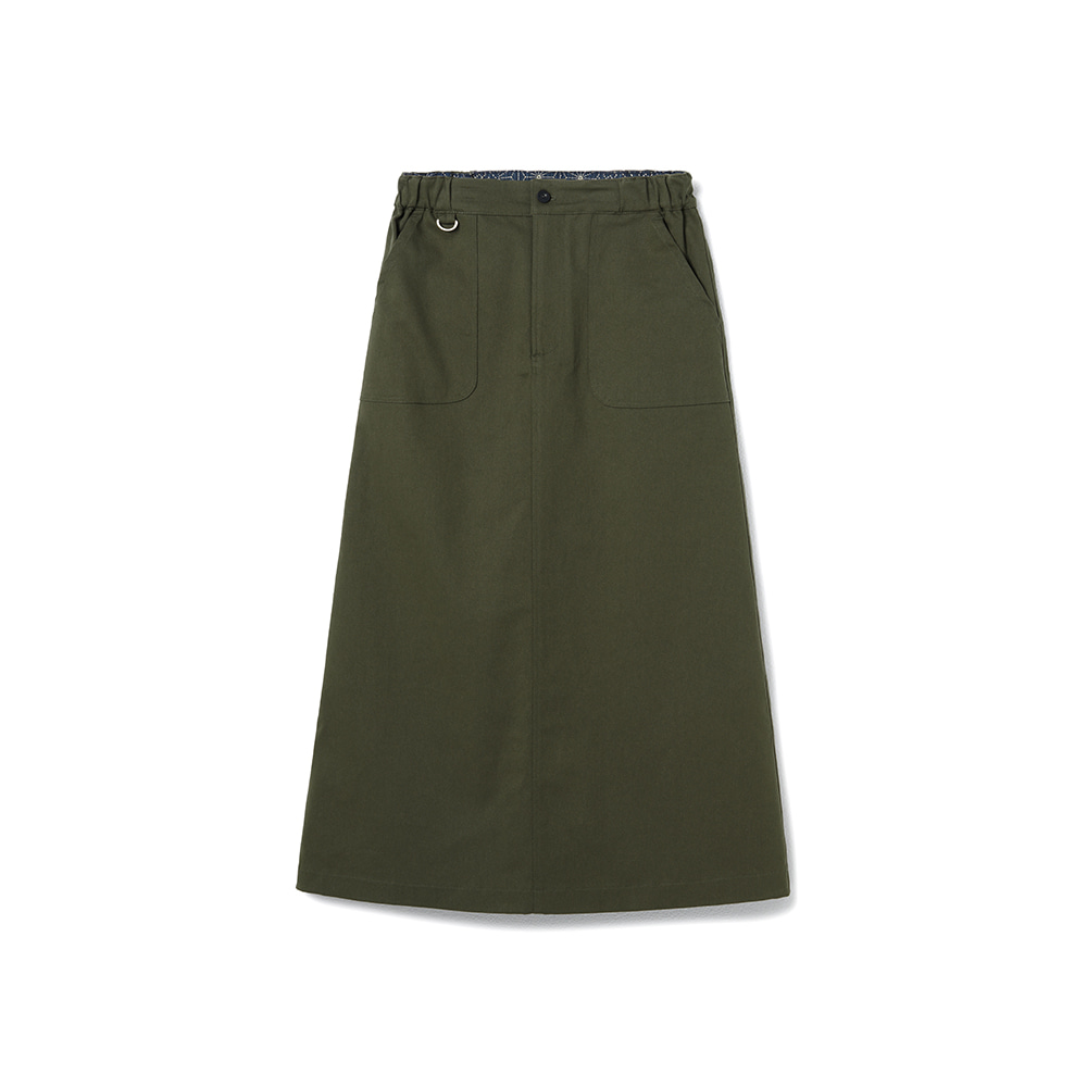 Fundamental Chino Skirt Spandex Khaki