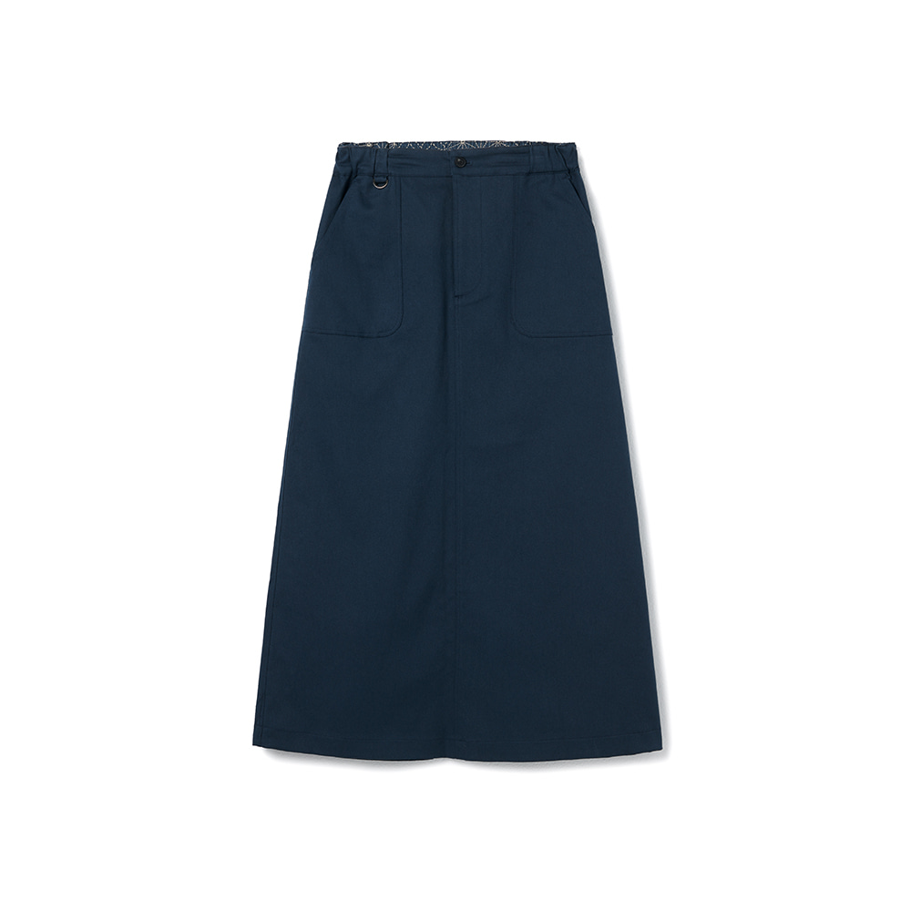 Fundamental Chino Skirt Spandex Vintage Navy