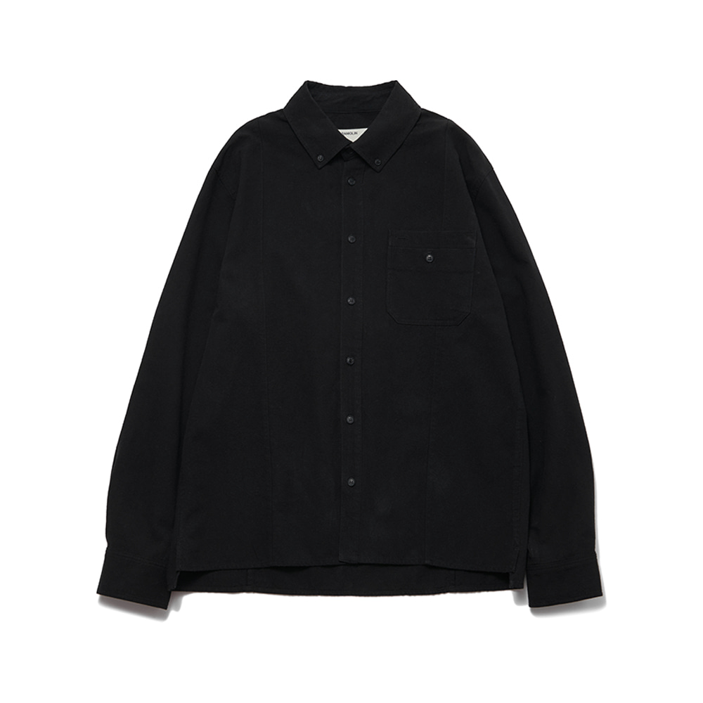 Cleaved Oxford Wrinkle Shirts Black