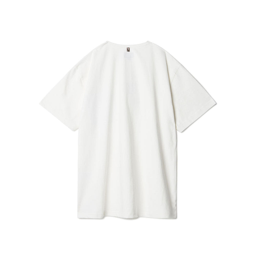Flower Embroidery Block T-shirts White