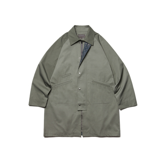 Balmacaan Modified Middle Jacket Oil Green