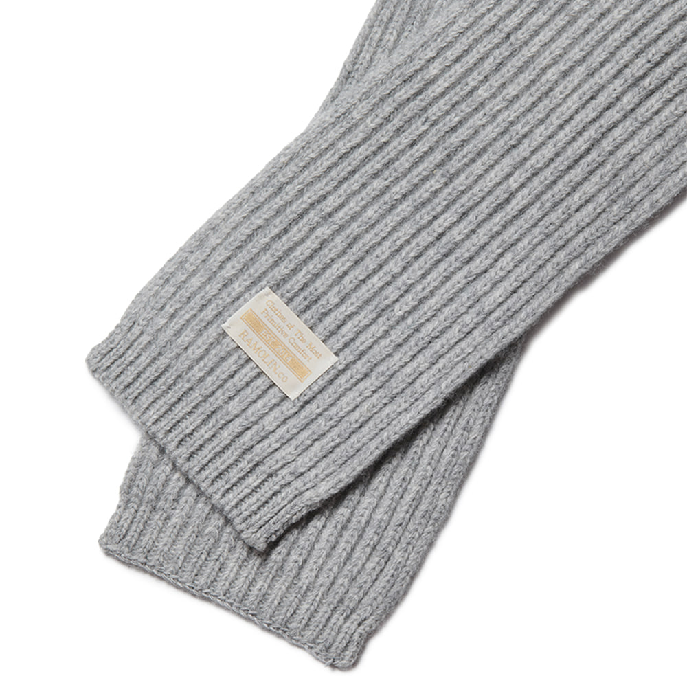 Wool Knit Muffler Mellow Gray