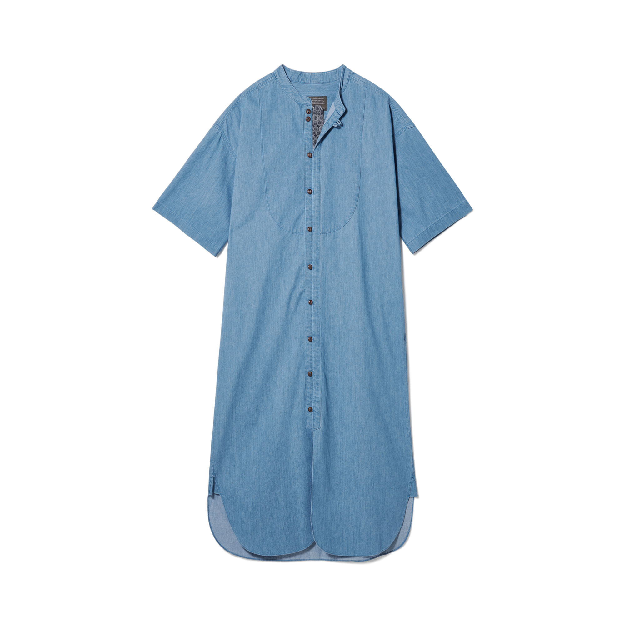 Loop Button Washed One-Piece Light Blue
